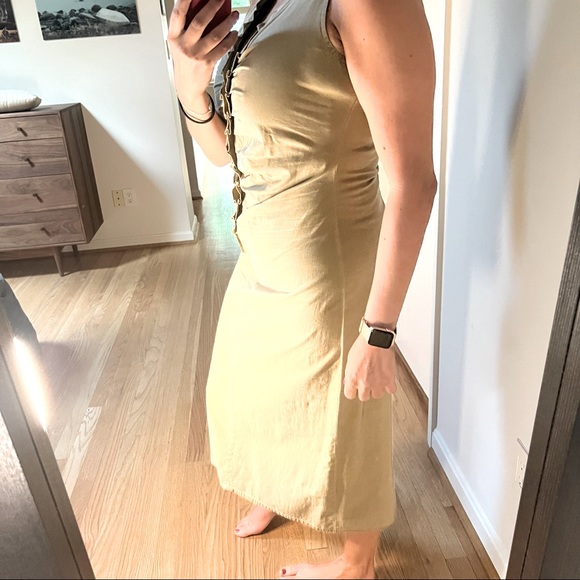 France purchased Adolfo Dominguez ruffle front ruched front dress w/front zip - Picture 3 of 10